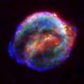 Kepler's Supernova Remnant In Visible, X-Ray and Infrared Light