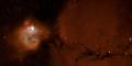 Massive Stars Sculpt Gas of Nebula N83B
