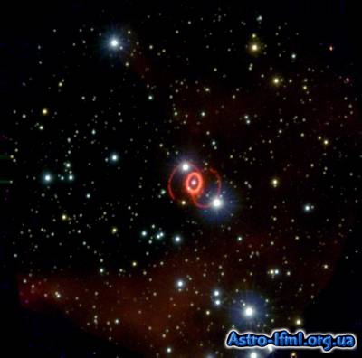Three Rings of Gas Surround Supernova 1987A