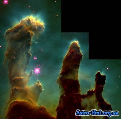 Gas Pillars in the Eagle Nebula